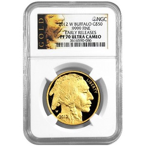 2012 W Gold Buffalo 1oz PF70 UC ER NGC Buffalo Label