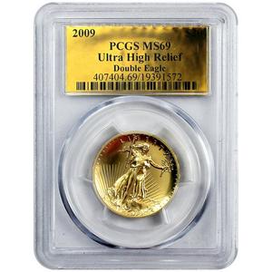 2009 MMIX Ultra High Relief Gold Double Eagle 1oz MS69 PCGS Gold Label