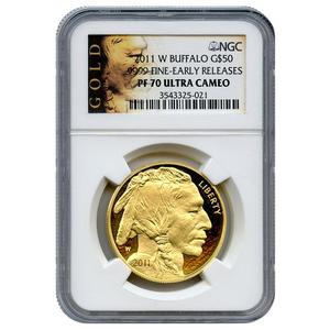 2011 W Gold Buffalo 1oz PF70 UC ER NGC