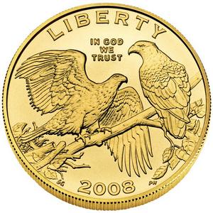 2008 W Bald Eagle $5 Gold Coin BU