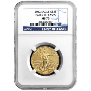2012 Gold American Eagle Half Ounce MS70 ER NGC Blue Label