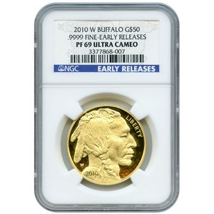 2010 W Gold Buffalo 1oz PF69 UC ER NGC