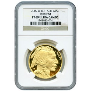2009 W Gold Buffalo 1oz PF69 UC NGC