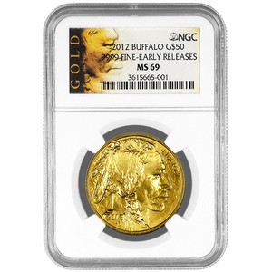 2012 Gold Buffalo 1oz MS69 ER NGC Buffalo Label