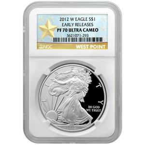 2012 W Silver American Eagle PF70 UC ER NGC Star Label