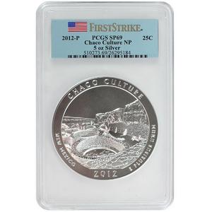 2012 P America The Beautiful Silver 5oz Chaco Culture SP69 FS PCGS
