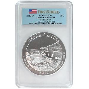 2012 P America The Beautiful Silver 5oz Chaco Culture SP70 FS PCGS