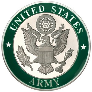 US Army 1oz .999 Silver Medallion Enameled