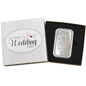 Wedding Happy Couple 1oz .999 Silver Bar Dated 2013