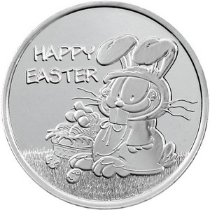 Garfield Easter 1oz .999 Silver Medallion