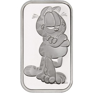 Standing Garfield 1oz .999 Silver Bar