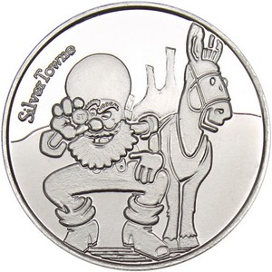 SilverTowne Trademark Poker Chip 1oz .999 Silver Medallion
