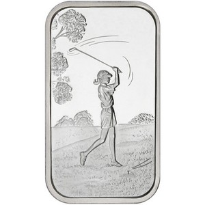 Golfer Female 1oz .999 Silver Bar