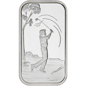 Golfer Male 1oz .999 Silver Bar