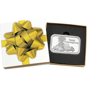 Happy Thanksgiving Horizontal 1oz .999 Silver Bar