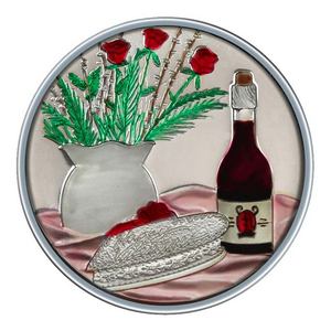 Candy Heart 1oz .999 Silver Medallion Enameled