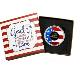 God Bless America 1oz .999 Silver Medallion Enameled