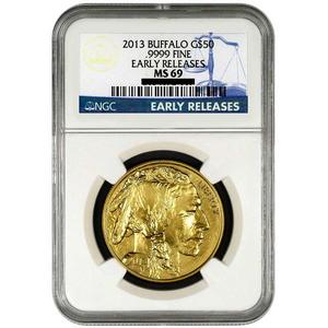 2013 Gold Buffalo 1oz MS69 ER NGC Blue Label