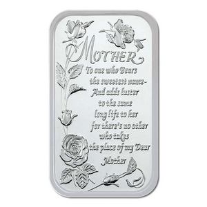 Mother Poem 1oz .999 Silver Bar Dated 2013