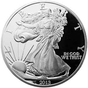 Silver American Eagle Replica 12oz .999 Silver Medallion Dated 2013