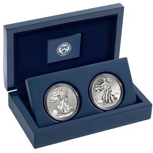 Pre-Order 2013 W Silver American Eagle West Point 2pc Silver Set OGP