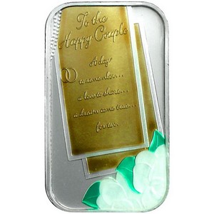 Wedding 1oz .999 Silver Bar Enameled