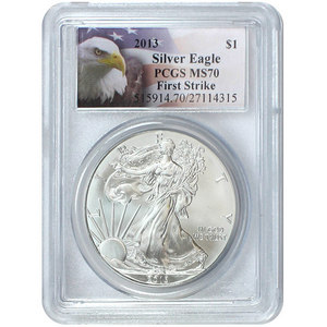 2013 Silver American Eagle MS70 FS PCGS Eagle Label