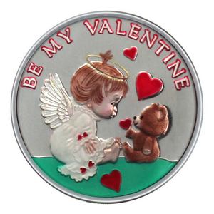 Be My Valentine 1oz .999 Silver Medallion Enameled