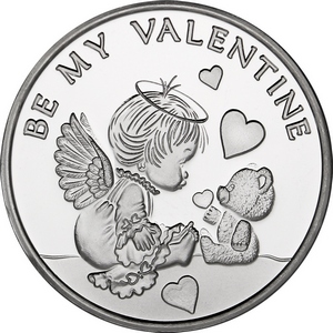 Be My Valentine 1oz .999 Silver Medallion Dated 2013