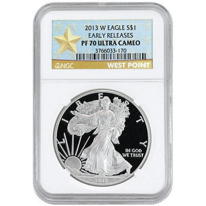 2013 W Silver American Eagle PF70 UC ER NGC Star Label