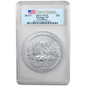 2011 P America The Beautiful Silver 5oz Olympic SP70 FS PCGS