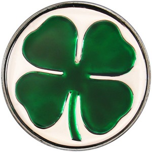 Four Leaf Clover 1oz .999 Silver Medallion Enameled