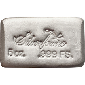 SilverTowne Poured 5oz .999 Silver Bar