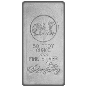 SilverTowne Poured 50oz .999 Silver Bar