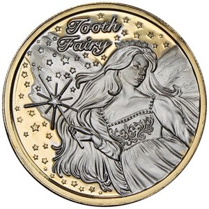 Tooth Fairy 1oz .999 Silver Medallion Gold Plated