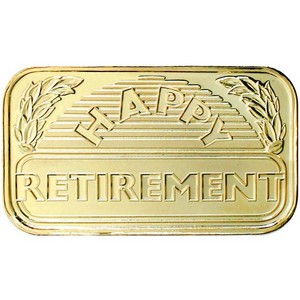 Retirement 1oz .999 Silver Bar Gold Plated