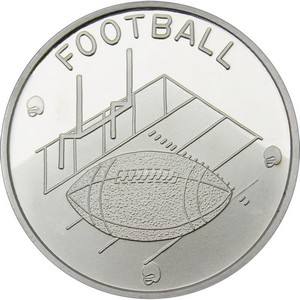 Football 1oz .999 Silver Medallion