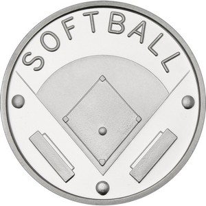 Softball 1oz .999 Silver Medallion
