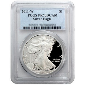 2011 W Silver American Eagle PR70 DCAM PCGS