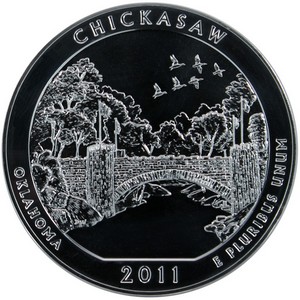 2011 America The Beautiful Silver 5oz Chickasaw UNC