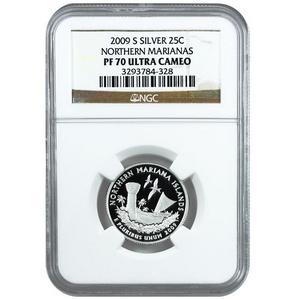 2009 S Silver Northern Mariana Islands US Territories Quarter PF70 UC NGC