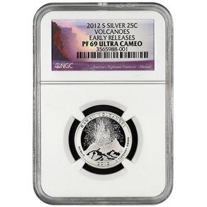 2012 S America The Beautiful Quarter Silver Volcanoes PF69 UC ER NGC