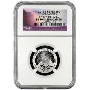 2012 S America The Beautiful Silver Quarter Volcanoes PF70 UC ER NGC