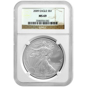 2009 Silver American Eagle MS69 NGC