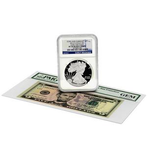 2012 S SAE PF70 UC ER Blue Label NGC and 2009 Series $5 Note San Francisco GEM PMG Coin and Currency Set