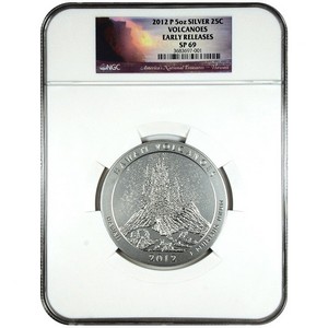 2012 P America The Beautiful Silver 5oz Hawaii Volcanoes SP69 ER NGC