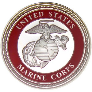 US Marines 1oz .999 Silver Medallion Enameled