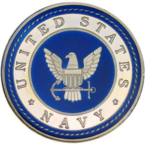 US Navy 1oz .999 Silver Medallion Enameled