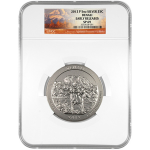 2012 P America The Beautiful Silver 5oz Denali SP69 ER NGC