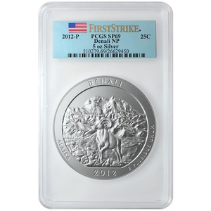 2012 P America The Beautiful Silver 5oz Denali SP69 FS PCGS